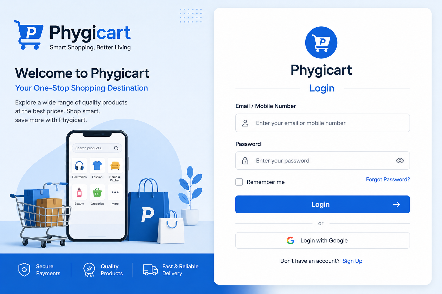 Phygicart Login