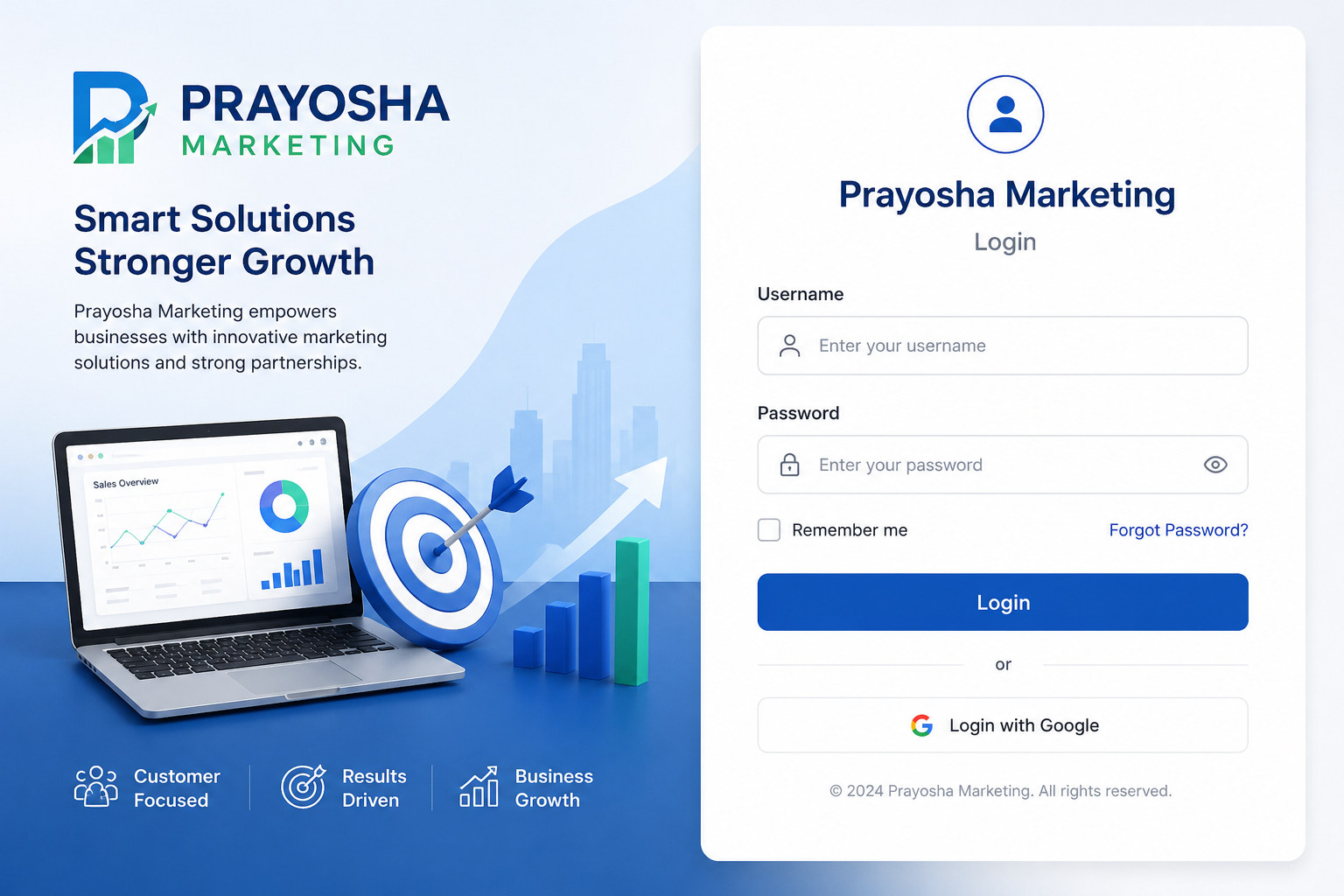 Prayosha Marketing Login